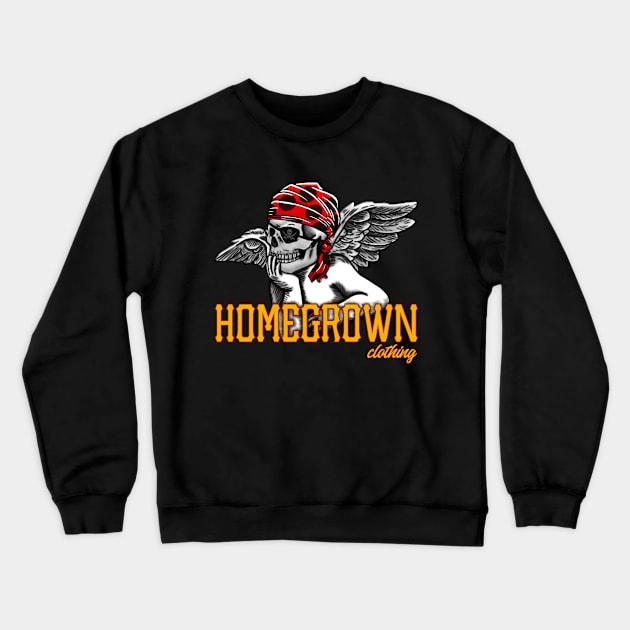 Homegrown Pirate Skull Angel Logo Crewneck Sweatshirt by HomegrownClothing